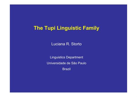 (PDF) Tupi Languages - DOKUMEN.TIPS