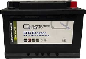 Q Batteries Start Stop Efb Autobatterie Efb V Ah A Amazon De