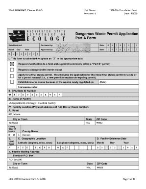 Fillable Online Ecy Wa Part A Form 1324 NA Washington State