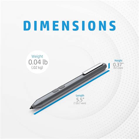 HP MPP 1.51 Stylus Pen for PC and Tablet, Custom Buttons, 1