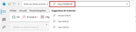 Outlook Faire Une Recherche De Mail Par Date Le Crabe Info