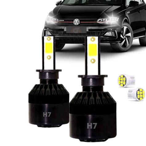 Kit Lampadas Super Led Novo Polo Virtus 2017 2018 2019 2020 2021 Farol