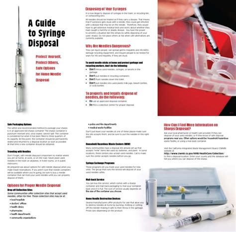 Guide To Syringe Disposal | PDF | Waste Management | Medicine