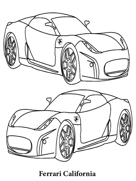 Ferrari Coloring Pages - Free Printable Coloring Pages for Kids