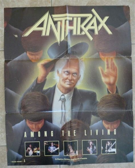 Anthrax Among The Living Tour Record Store 1987 24x30 Promo Band Poster ...