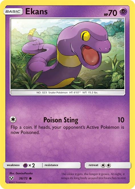 Ekans Shining Legends Slg Pkmncards Sun Moon Pokemon Cards