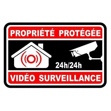 Autocollant Propri T Sous Vid O Surveillance Sticker A Moi Etiquette