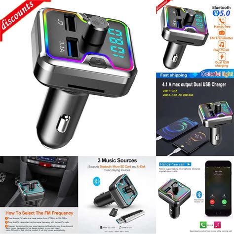 Wireless Car Kit Handsfree Bluetooth 5 0 FM Transmitter MP3 Modulator