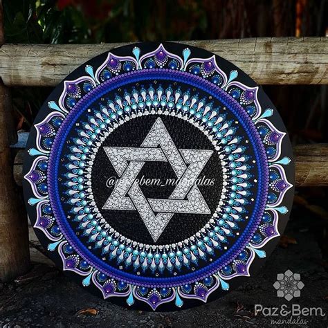 PAZ BEM Mandalas No Instagram Mandala Estrela De Davi 50 Cm