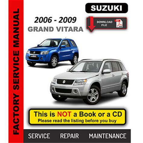 LMS009 Suzuki Chevrolet Grand Vitara Sz Manual Reparación Diagramas