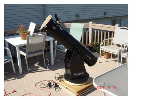 200mm Dobsonian Telescope On The Equatorial Mount Described Herein Ead