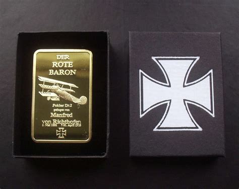 1 OZ GOLD BAR NAZI GERMAN DER ROTE BARON 100 MILLS WW1 WW2