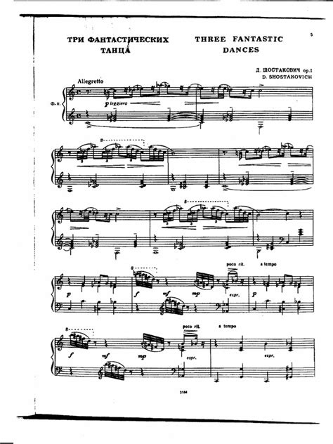 Shostakovich Three Fantastic Dances Sheetmusiccc Pdf Pdf