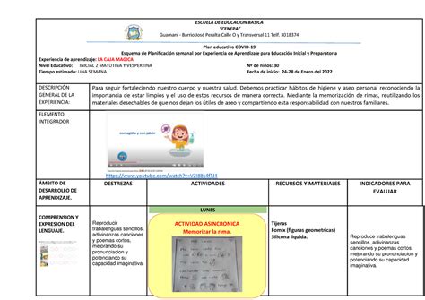 15 LA CAJA Magica ffhh ESCUELA DE EDUCACION BASICA CENEPA Guamaní