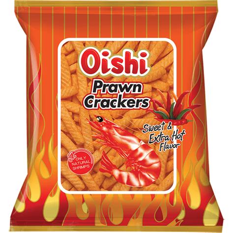 Oishi Prawn Crackers Sweet Extra Hot Flavor G Chips Crackers