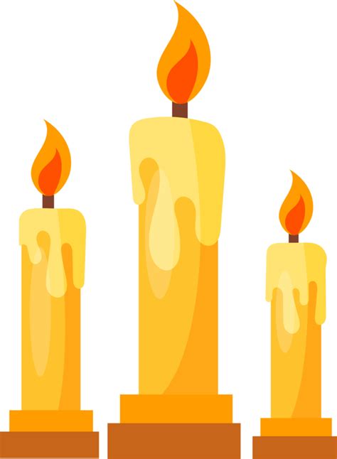 Easter Element Icon Illustration With Candlelight Png