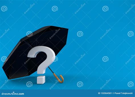 Umbrella With Question Mark Stock Illustration Illustration Of Rain Open 132064581