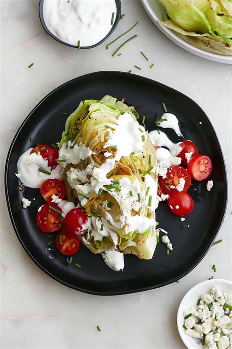 Grilled Wedge Salad With Yogurt Blue Cheese Dressing Its A Veg World