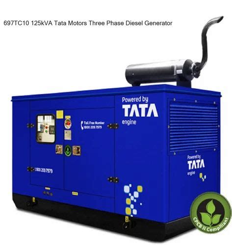 697tc10 125kva Tata Motors Three Phase Diesel Generator At Rs 715182