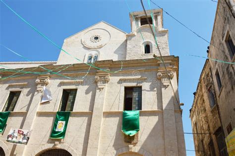 Bisceglie Cathedral with Saints Patrons Feast, Apulia Stock Image - Image of italian, blue: 98003289