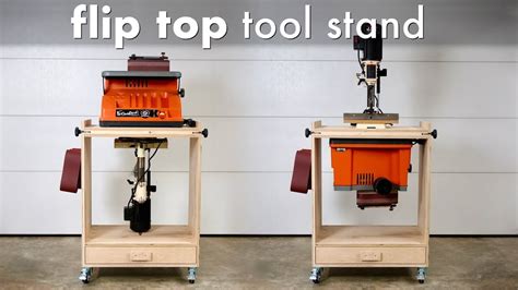 How To Build A Diy Flip Top Tool Stand Workstation Woodworking Shop Project Youtube