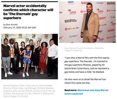 Marvel Actor Accidentally Confirms Which Character Will Be The Eternals Gay Superhero By Ben