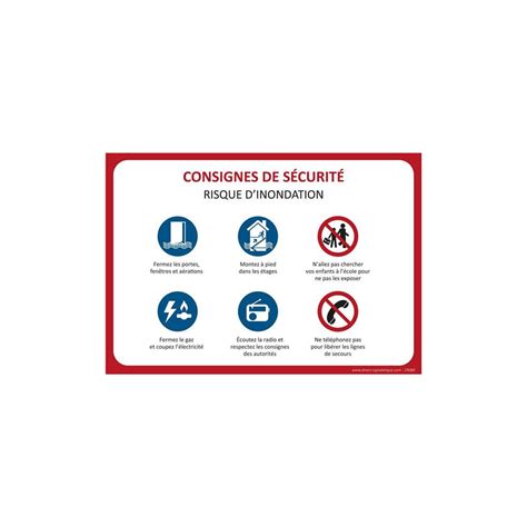 Consignes en cas d inondation Direct signalétique