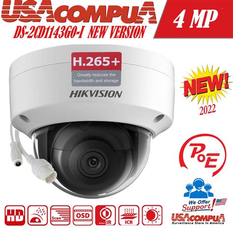 Hikvision Mp Poe Ip Network Camera Ds Cd G I Mm Dome H Ebay