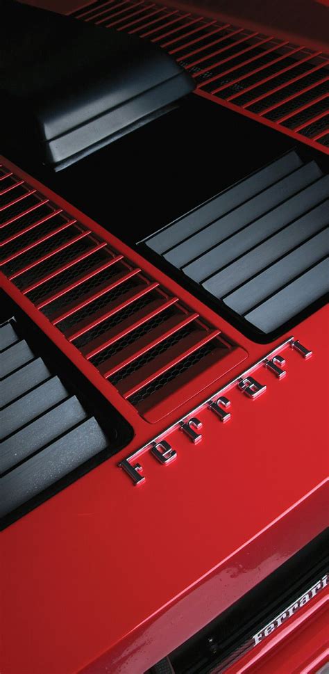 Ferrari Bbi Engine Bonnett Close Up Image Enhancements Are By