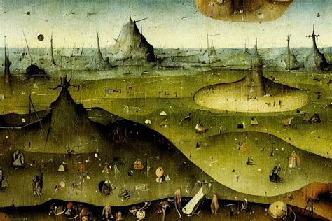 Elden Ring Landscape Painted By Hieronymus Bosch Stable Diffusion