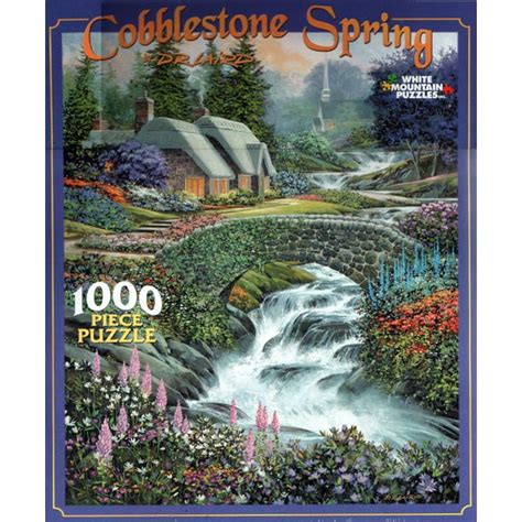 White Mountain Puzzles D.R. Laird Cobblestone Spring Puzzle, 1000 Piece ...