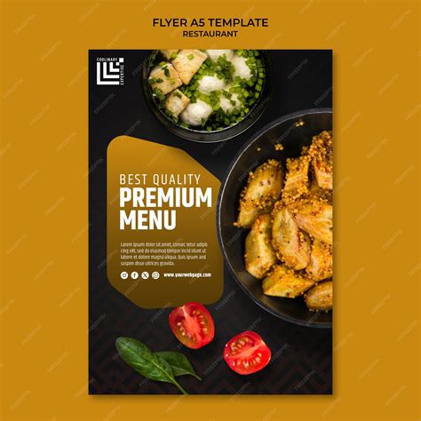 Premium PSD | Restaurant template design