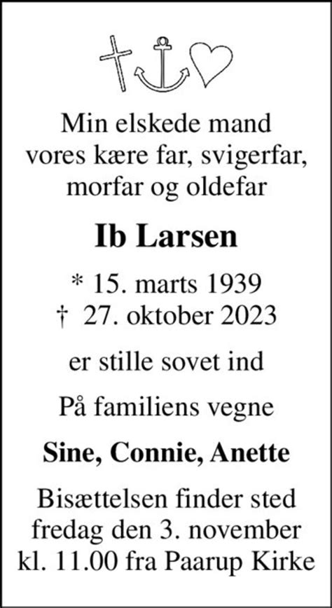 Ib Larsen D Dsannoncer I Danmark