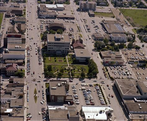 The East side of Downtown Red Deer. Visible are City Hall Park, City ...