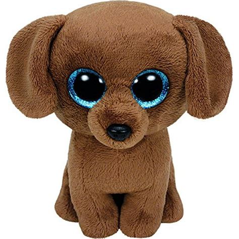 Ty Beanie Boos Dougie The Dachshund Dog Glitter Eyes Small 6 Plush