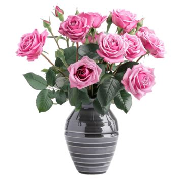 A Vase Of Beautiful Pink Roses A Vase Of Beautiful Pink Roses Vase