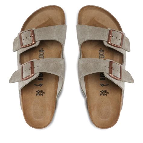 Pantoletten Birkenstock Arizona Bs Grau Eschuhe De