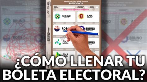 ¿cómo Llenar La Boleta Electoral Para Que No Se Anule Tu Voto Youtube