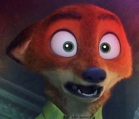 Nick Wilde Wide Eyed Blank Template Imgflip