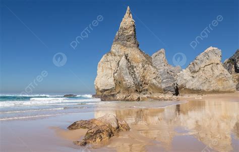 Praia Da Ursa Beach With Rocks In Portugal Praia Da Ursa Beach With ...