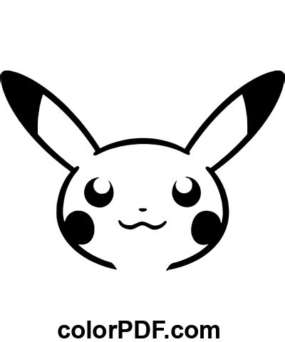 Pikachu Pokémon mask Målarbok och böcker i PDF