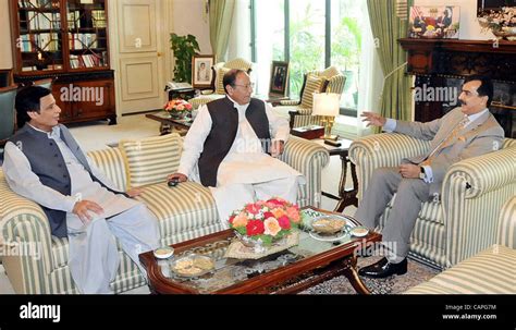 Prime Minister Syed Yousuf Raza Gilani Talks With Muslim League Q