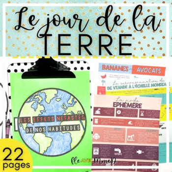 Projet Jour De La Terre French Earth Day Project By FLE Avec MmeD