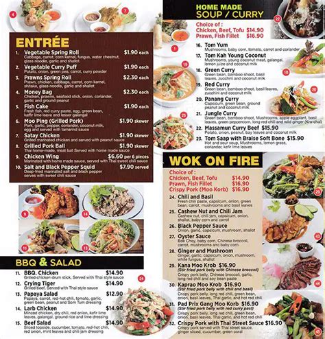 Absolute Thai Menu Menu For Absolute Thai Hornsby Sydney