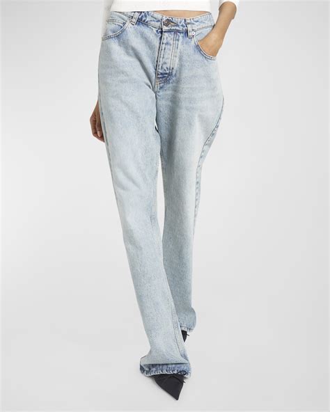 Balenciaga Low Waist Straight Pants | Neiman Marcus