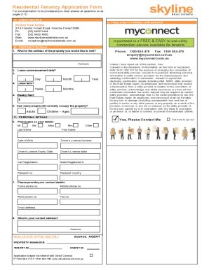 Fillable Online TENANT APPLICATION FORM Homes By Budget Real Estate