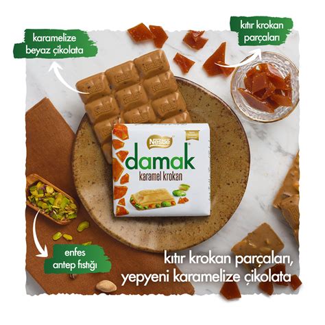 Nestl Damak Karamel Krokan Antep F St Kl Beyaz Ikolata G