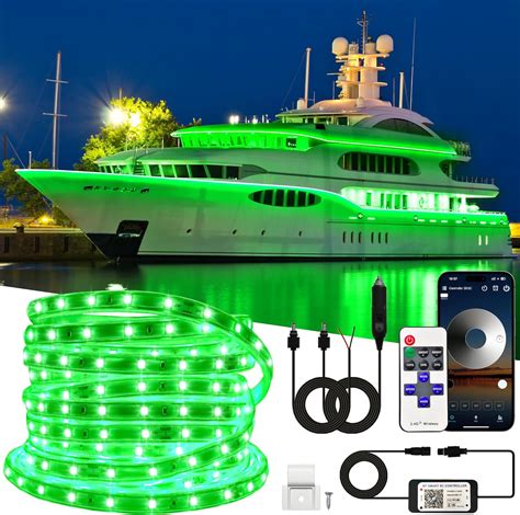 66ft Waterproof Marine Led Strip Lights With Remote Pontoon Boat Lights App Control