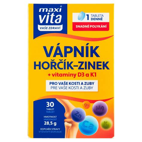 Maxi Vita Va E Zdrav V Pn K Ho K Zinek Vitaminy D A K Tablet