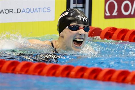 Swimmer Katie Ledecky Ties Michael Phelps World Medals Record UPI